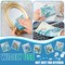 6 Pcs Swedish Kitchen Dish Towels Kitchen Cloths Reusable Sponge Cleaning Cloths Absorbent Dish Cloth Quick Drying Washable Cleaning Wipes No Odor Hand Towel (Marine Life)